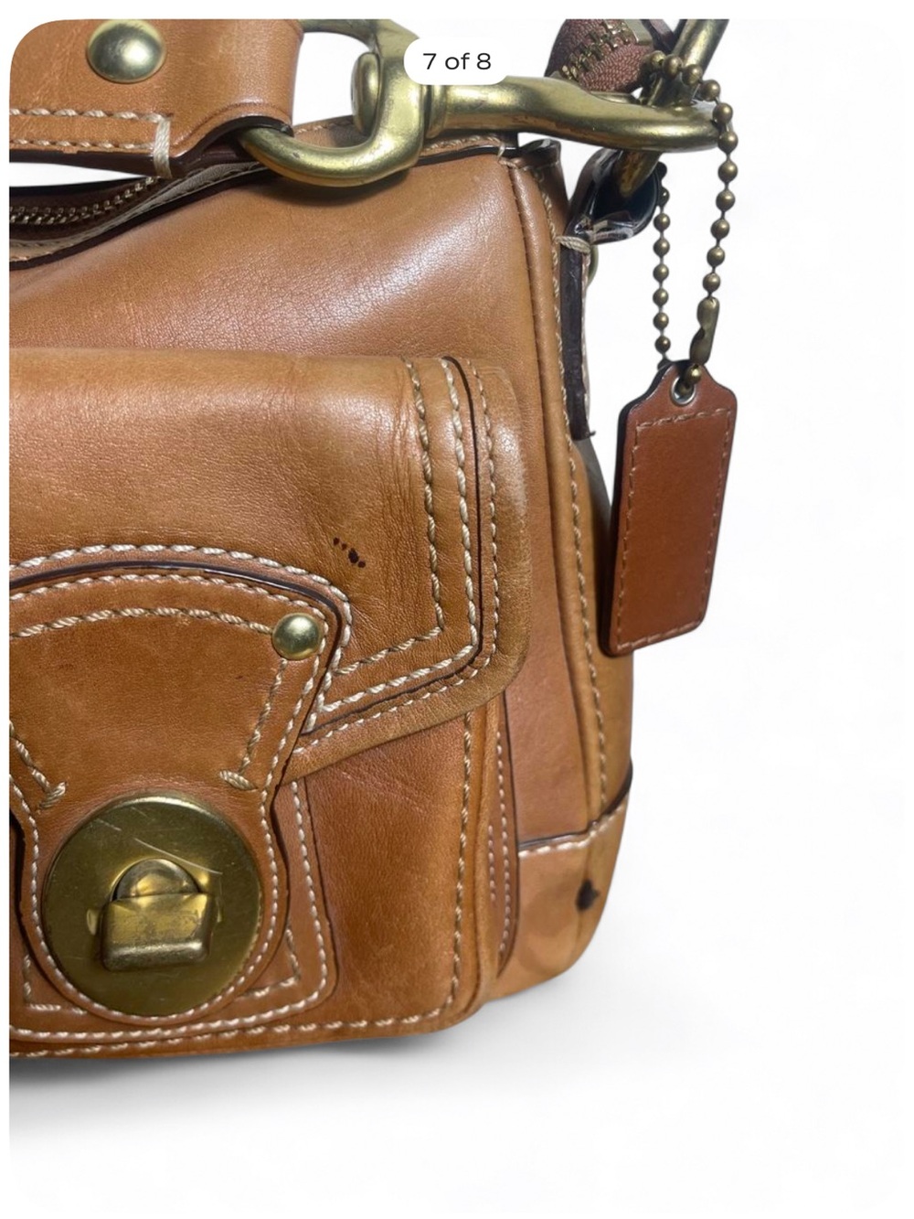 Vintage Coach Y2K Legacy Leather Bag with Double Turnlock - Picture 9 of 10